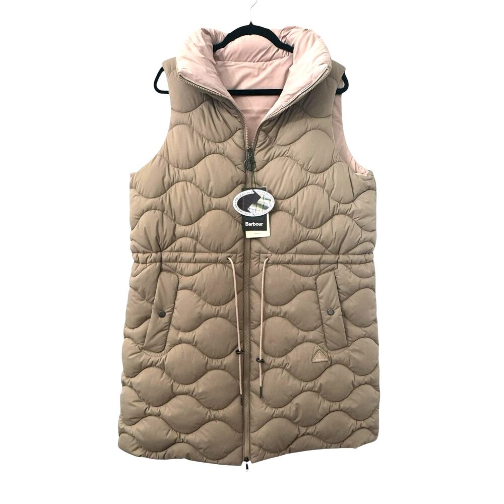 Barbour Tan Quilted Vest